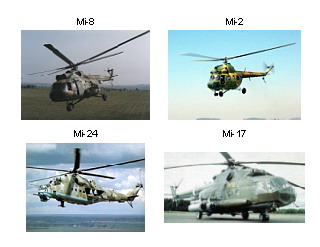 Koláž vrtuľníkov MI